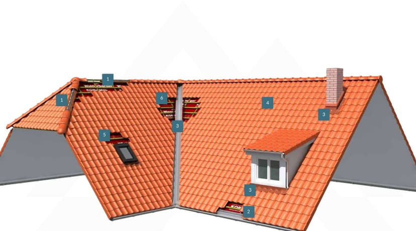 Dakdekker repareert daklekkage op een woning